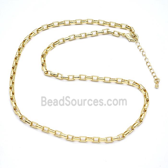 Copper Necklace Chain Gold Plated