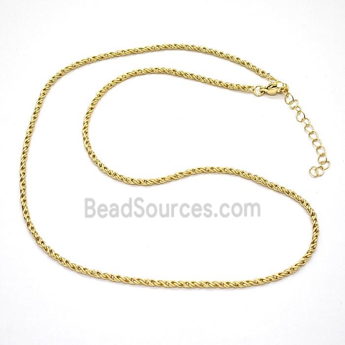 Copper Necklace Chain Gold Plated