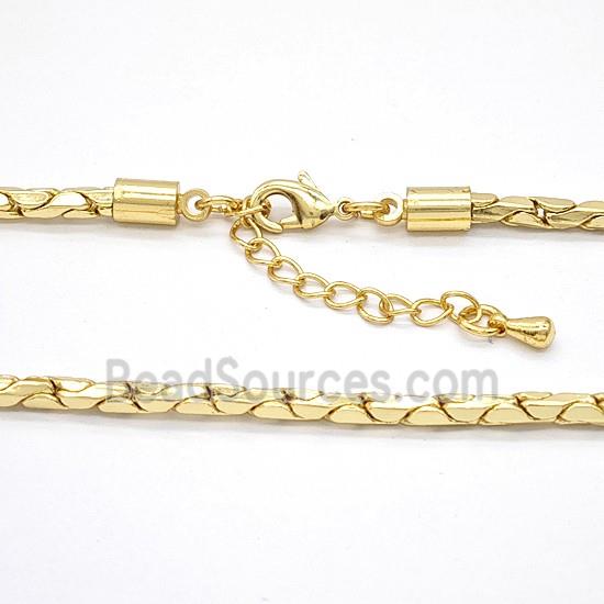 Copper Necklace Chain Gold Plated