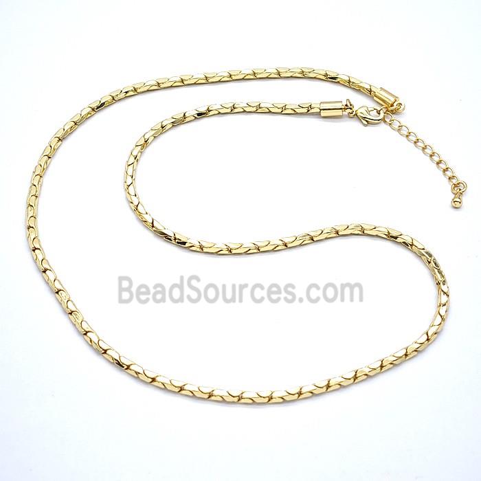 Copper Necklace Chain Gold Plated