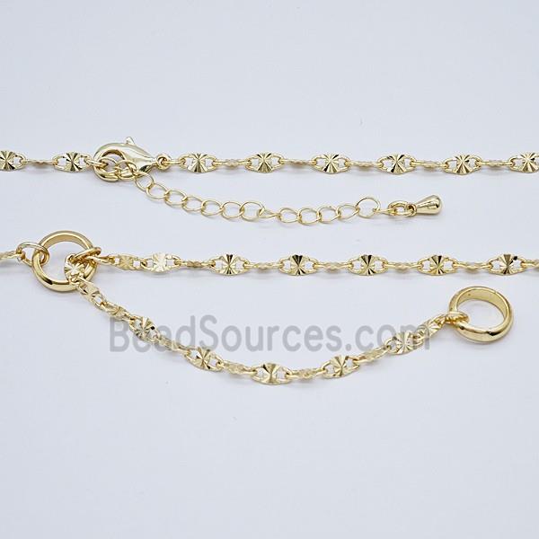 Copper Necklace Chain Gold Plated