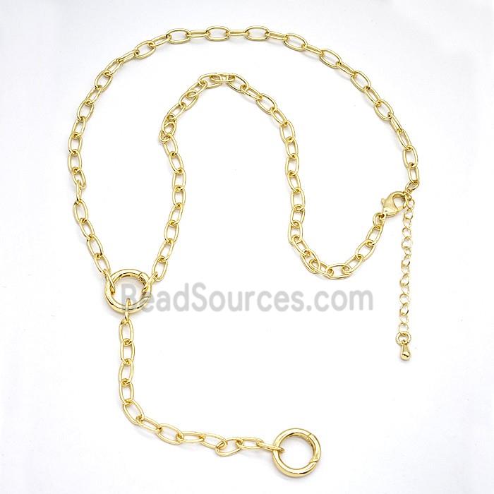 Copper Necklace Chain Gold Plated