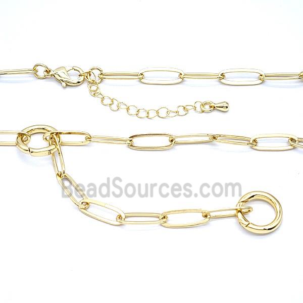 Copper Necklace Chain Gold Plated