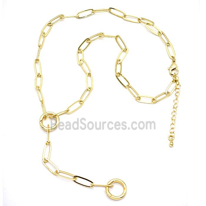 Copper Necklace Chain Gold Plated