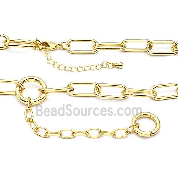 Copper Necklace Chain Gold Plated