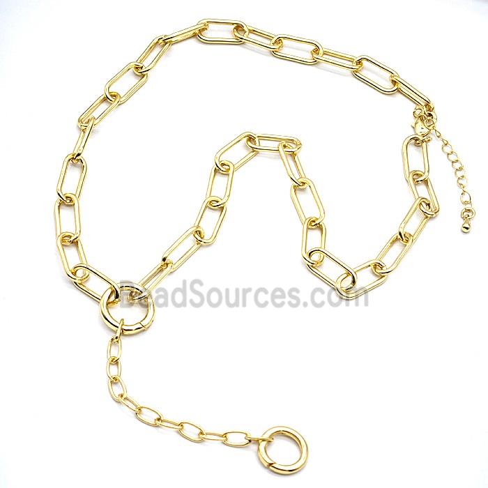 Copper Necklace Chain Gold Plated