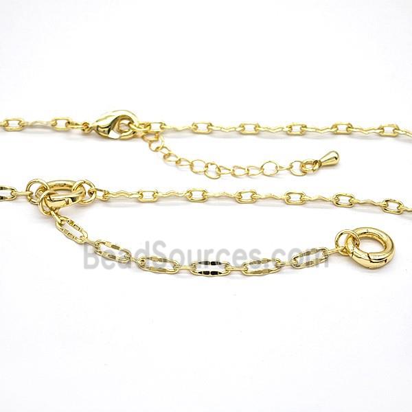 Copper Necklace Chain Gold Plated