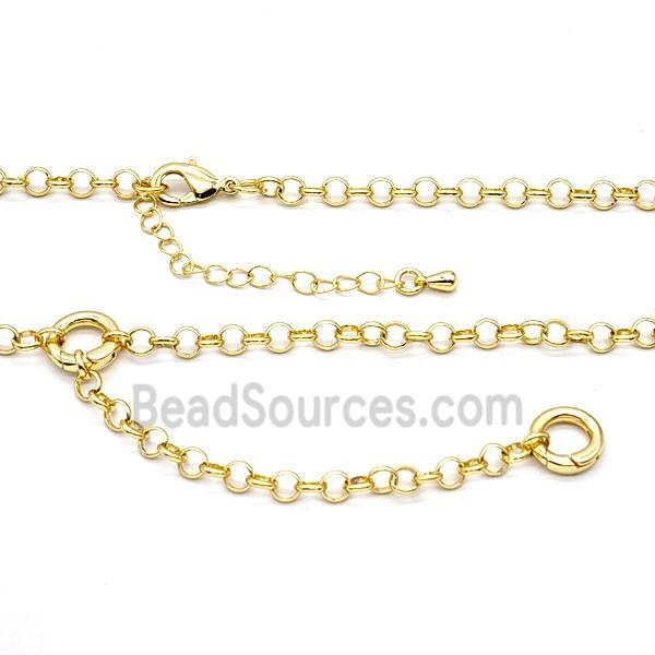 Copper Necklace Chain Gold Plated