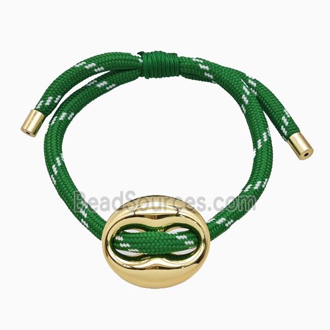 Deepgreen Nylon Bracelet With Copper Pignose Adjustable