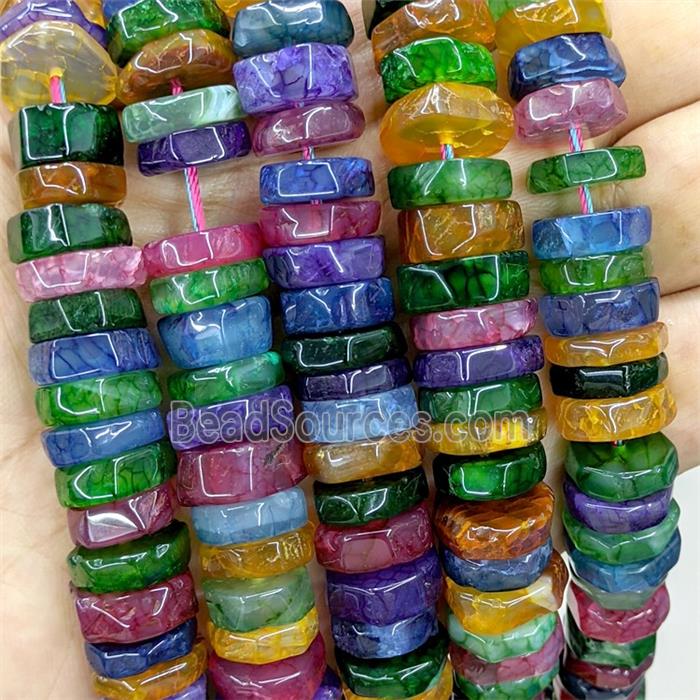 Natural Agate Heishi Beads Dye Mixed Color