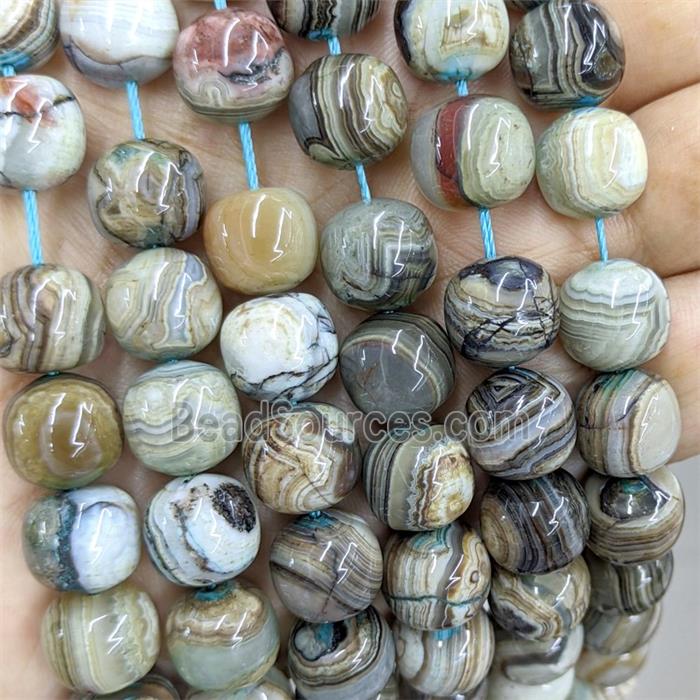 Natural Crazy Lace Agate Barrel Beads Dye