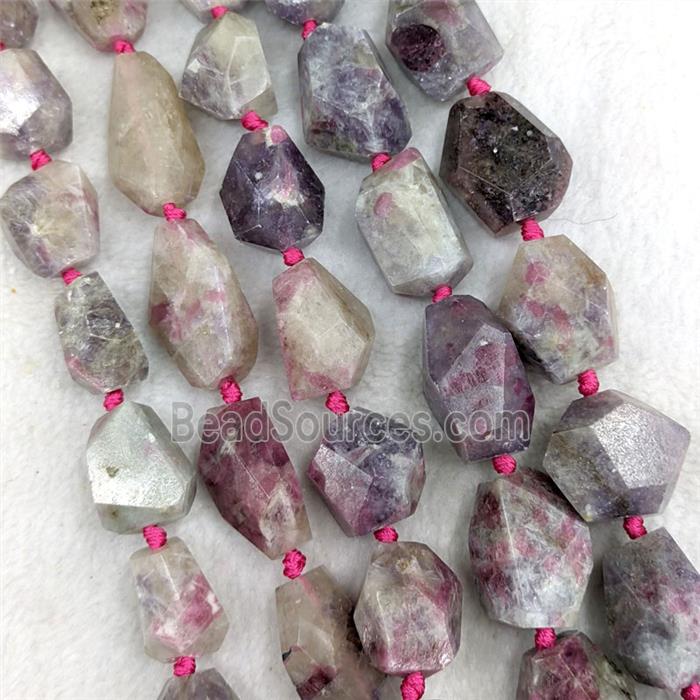 Natural Pink Tourmaline Nugget Beads Freeform