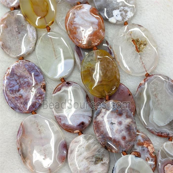 Natural Carnelian Agate Oval Beads Red