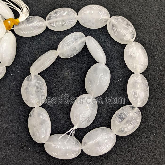Clear Quartz Oval Beads