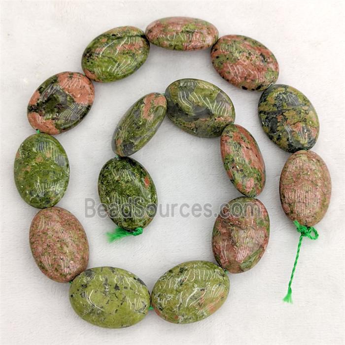 Unakite Oval Beads