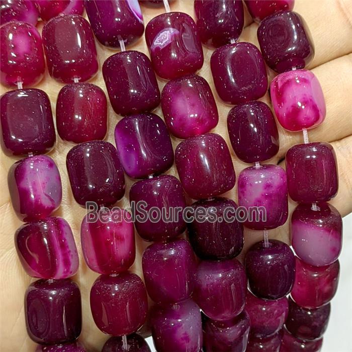 Deep Hotpink Agate Cuboid Beads Dye