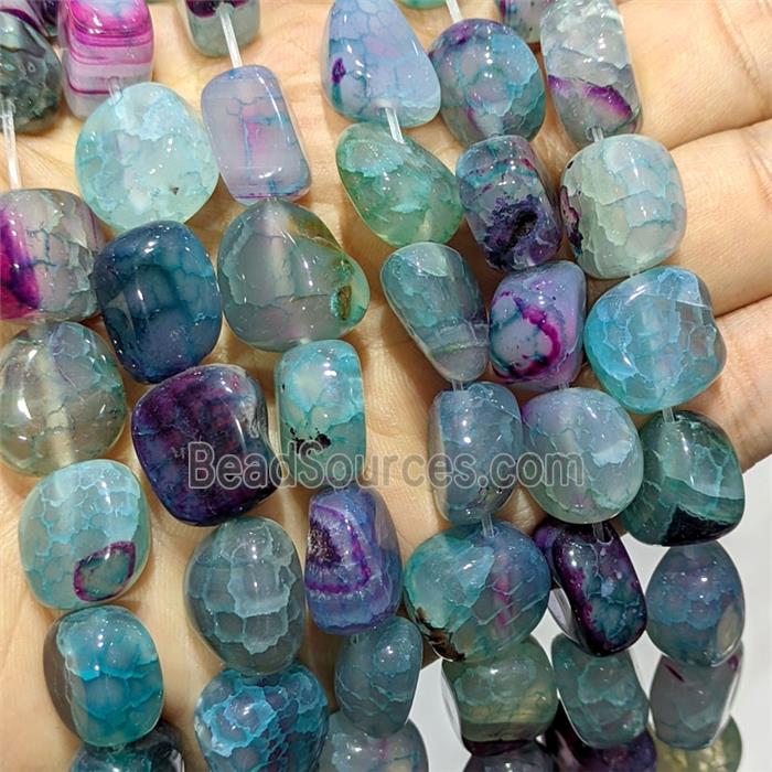 Blue Purple Agate Chip Beads Freeform Dye
