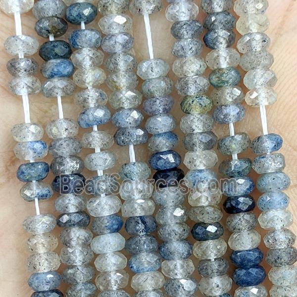 Natural K10 Jasper Beads Faceted Rondelle Blue