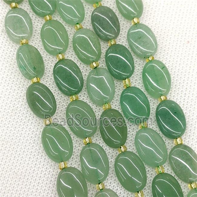 Natural Green Aventurine Oval Beads