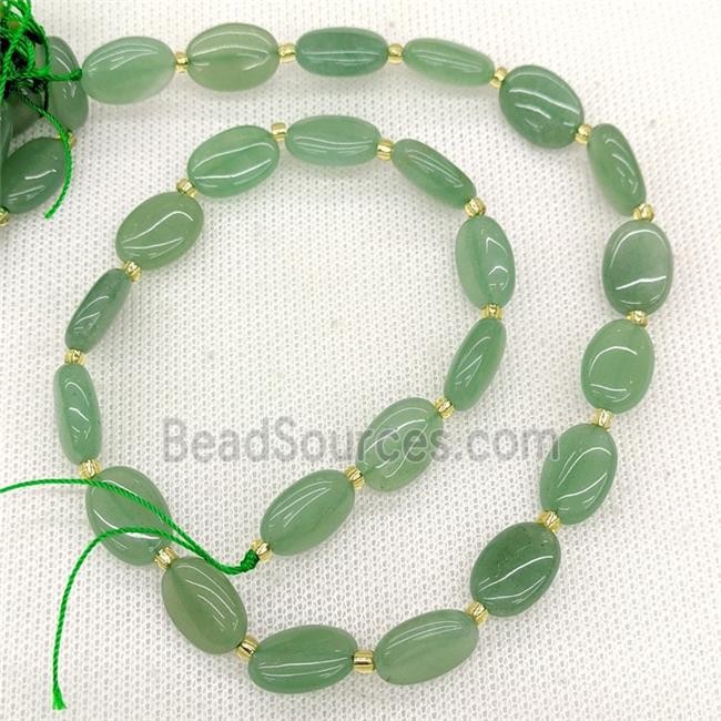 Natural Green Aventurine Oval Beads