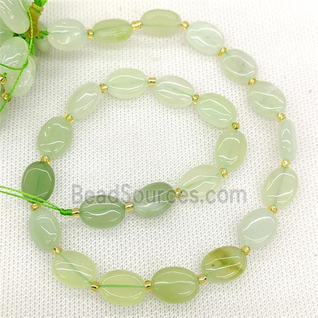 Natural New Mountain Jade Oval Beads Lt.green