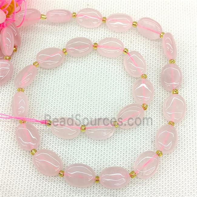 Natural Rose Quartz Beads Pink Oval