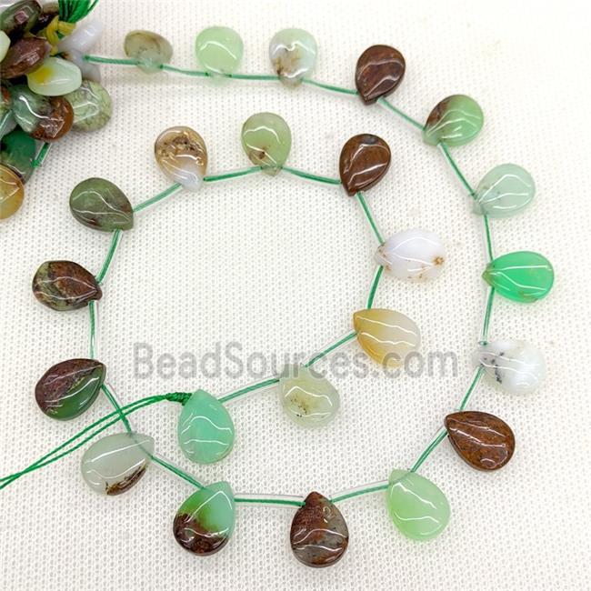 Natural Australian Chrysoprase Beads Green Topdrilled Teardrop