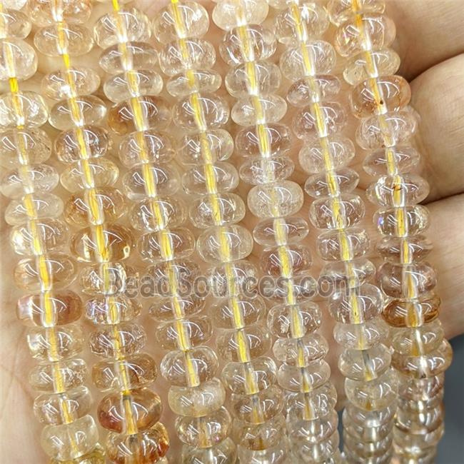 Natural Citrine Beads Smooth Rondelle