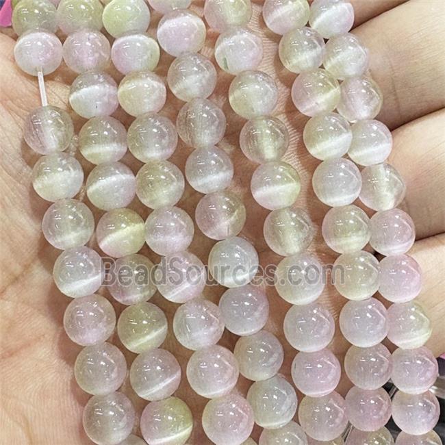 Cat Eye Round Beads Smooth Dye