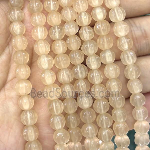 Cats Eye Pumpkin Beads Khaki Dye