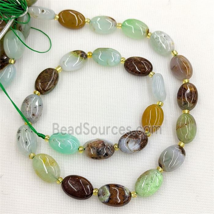 Natural Australian Chrysoprase Oval Beads Green