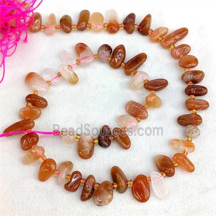 Natural Red Carnelian Agate Chips Beads Freeform Topdrilled