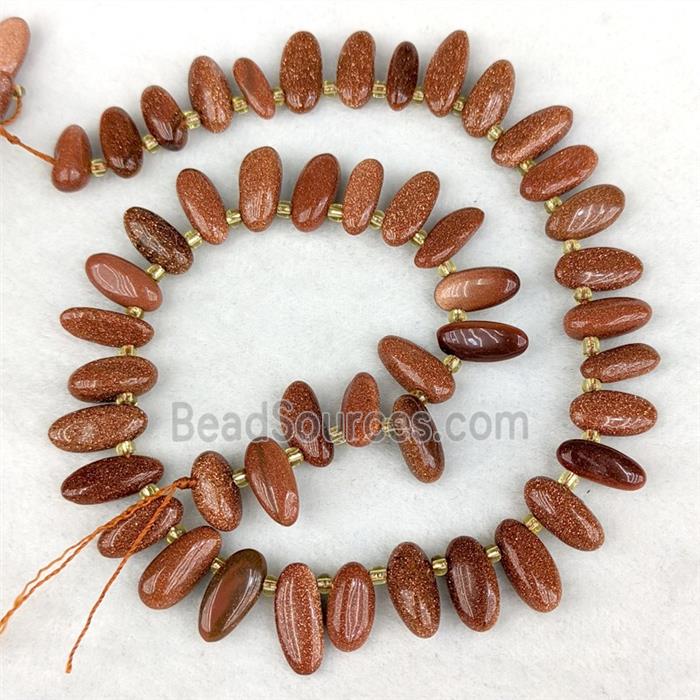 Golden Sandstone Chips Beads Freeform Topdrilled