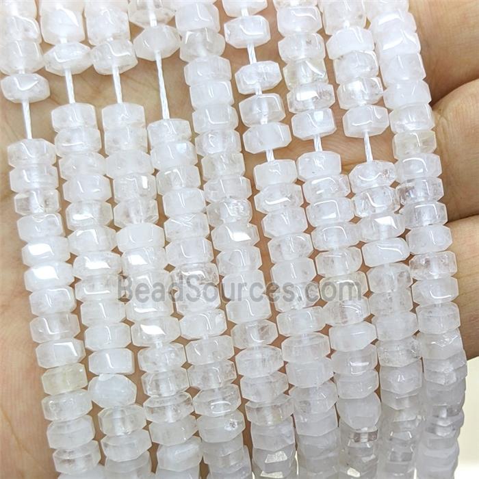 Natural Clear Quartz Hexagon Beads
