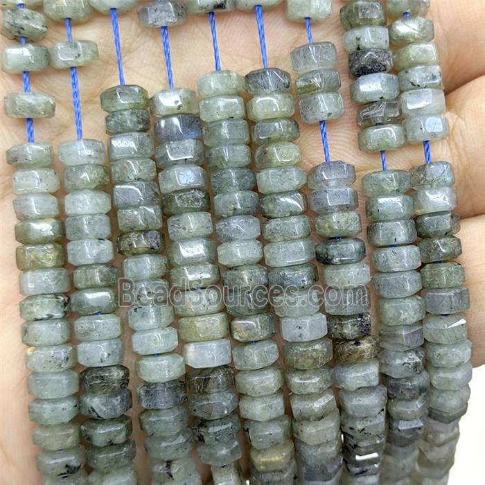 Natural Labradorite Hexagon Beads