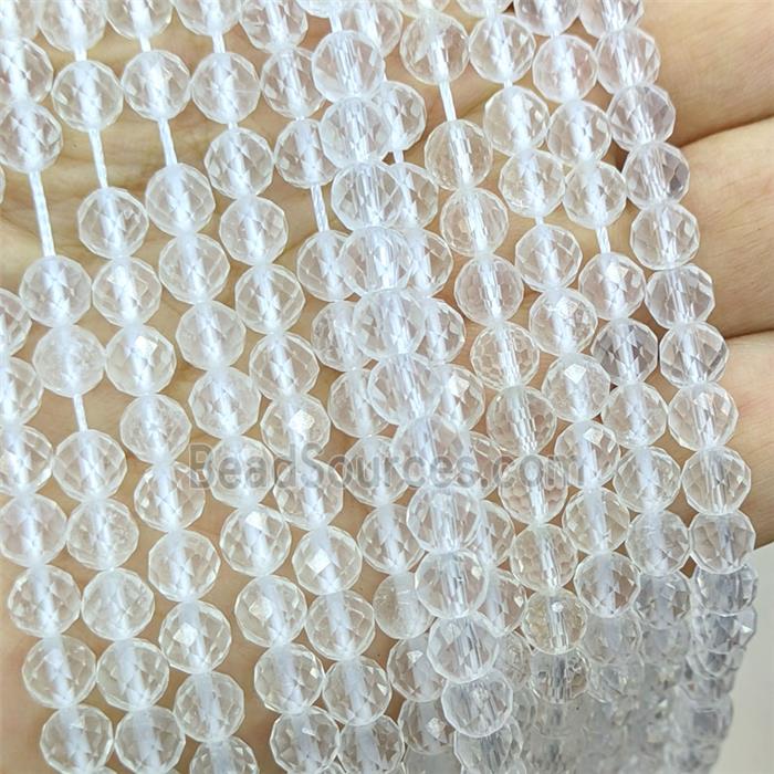 Natural Clear Quartz Beads Faceted Round
