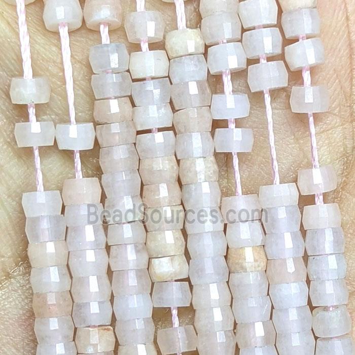 Natural Pink Aventurine Heishi Beads Faceted