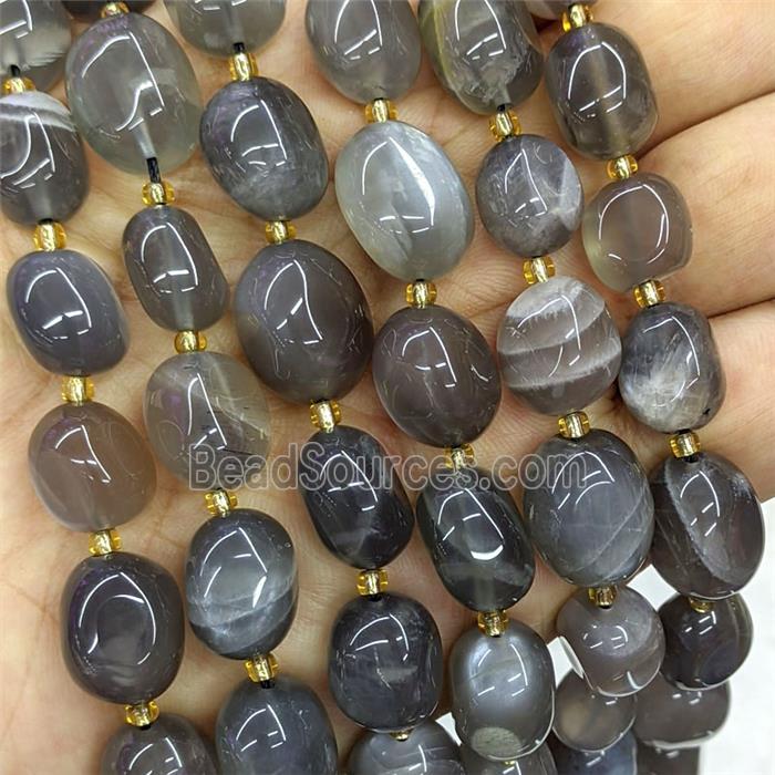 Natural Gray Moonstone Nugget Beads Freeform