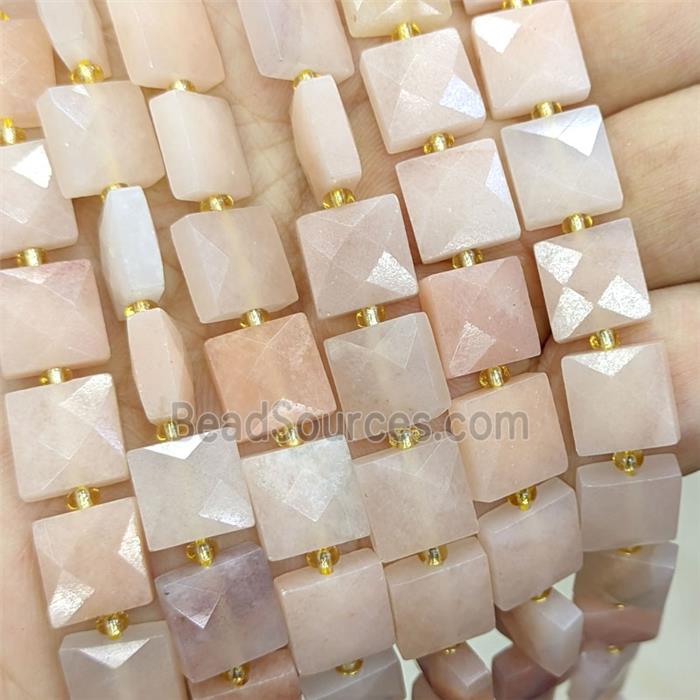 gemstone bead, faceted square
