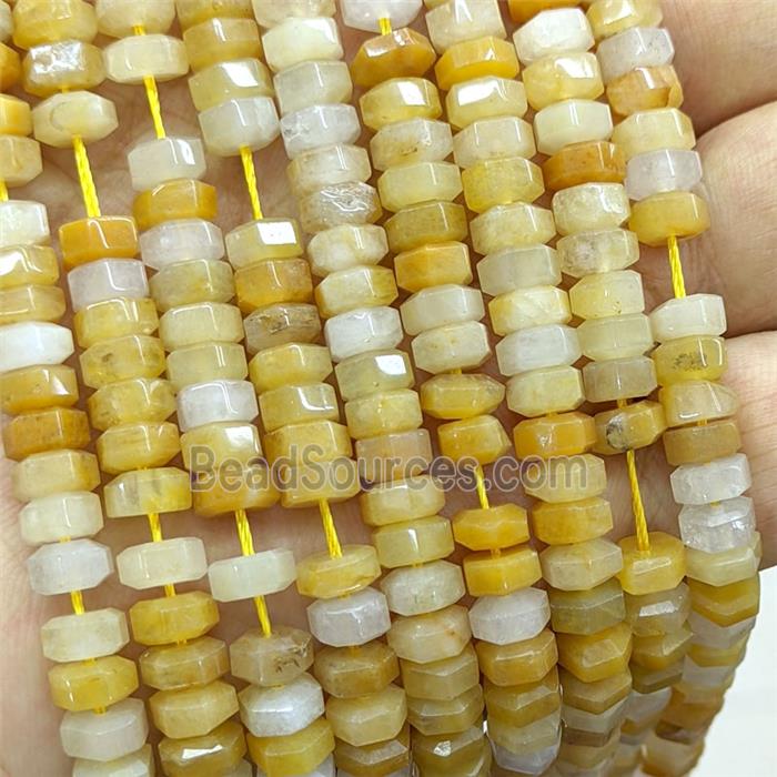 Natural Yellow Aventurine Hexagon Beads