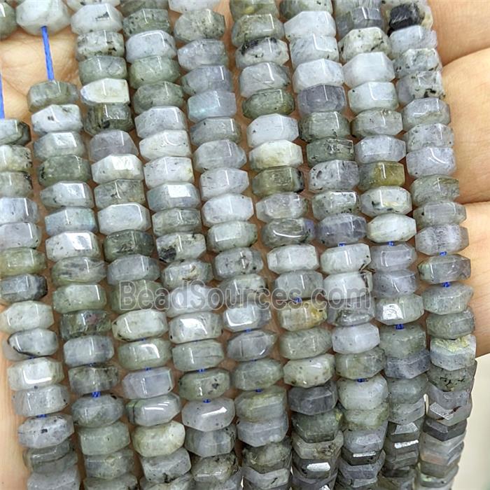 Natural Labradorite Hexagon Beads