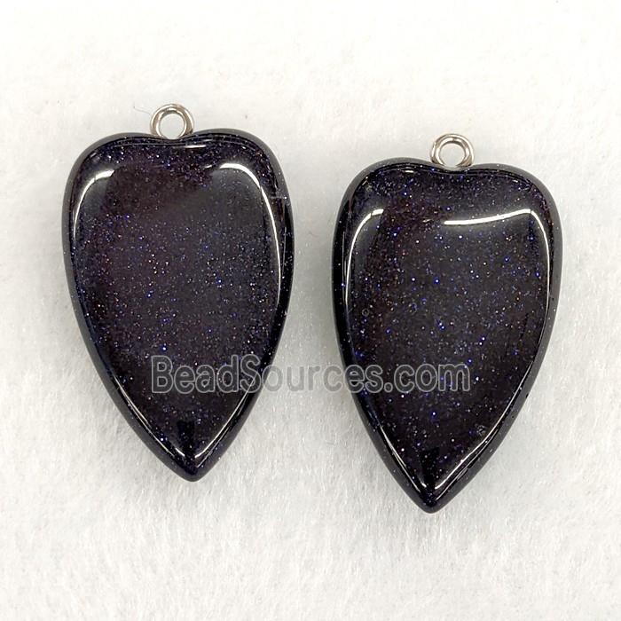 Blue Sandstone Heart Pendant
