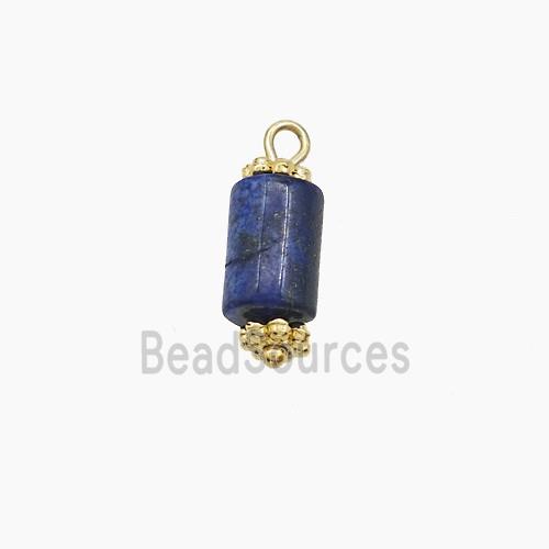 Blue Lapis Column Pendant
