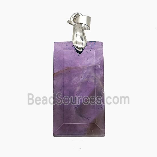 Gemstone Pendant, Platinum Plated