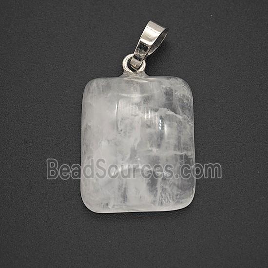 Gemstone Pendant, Platinum Plated