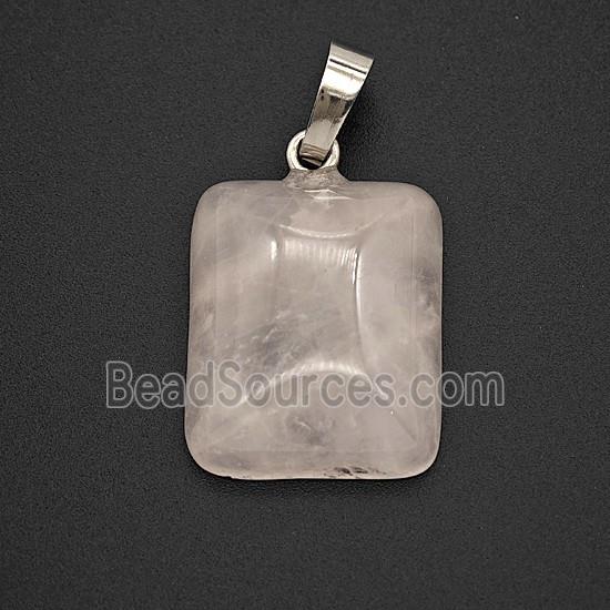 Gemstone Pendant, Platinum Plated