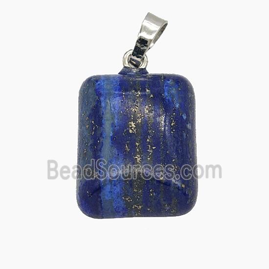 Gemstone Pendant, Platinum Plated