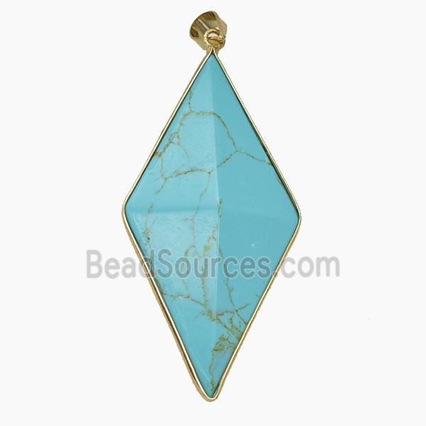 Gemstone Pendant, Platinum Plated