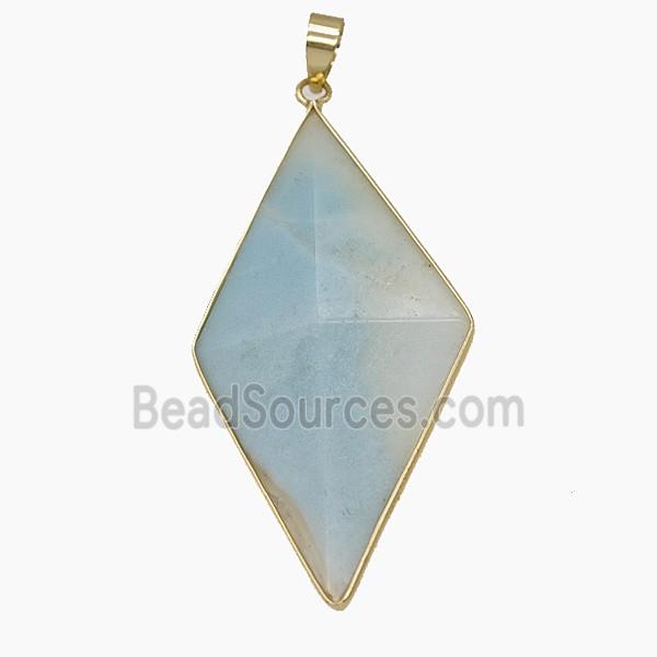 Gemstone Pendant, Platinum Plated