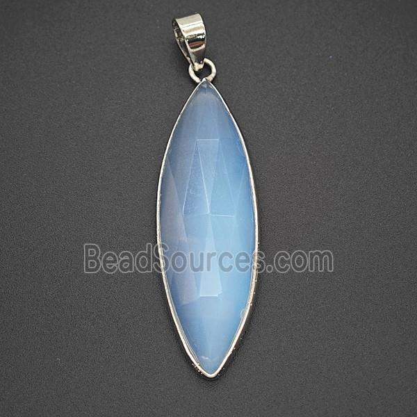 Gemstone Pendant, Platinum Plated